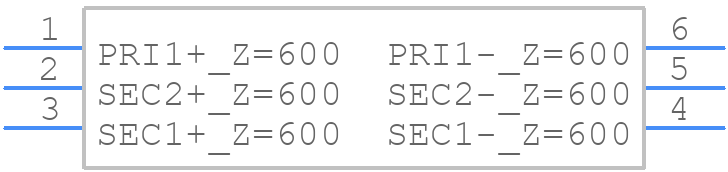 TY-302P - Triad Magnetics - PCB symbol