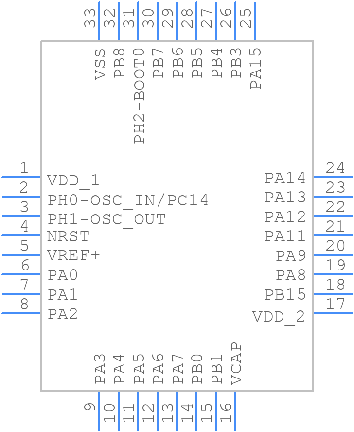 STM32C532KCU3 - STMicroelectronics - PCB symbol