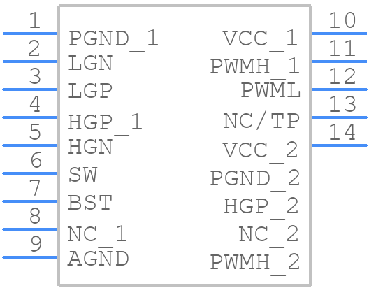 MP1918GQE-P - Monolithic Power Systems (MPS) - PCB symbol
