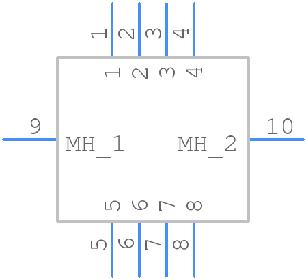 222Y08M16 - Nicomatic - PCB symbol
