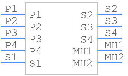 222Y04M46H-0004-4300CMM - Nicomatic - PCB symbol