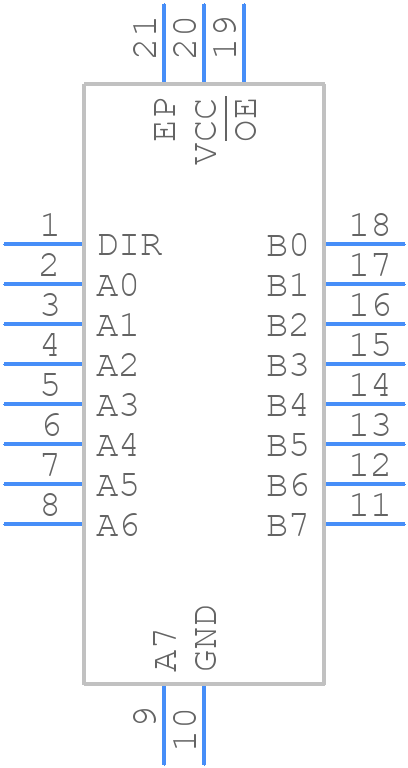 74HC245BQ-Q100/GX - Nexperia - PCB symbol