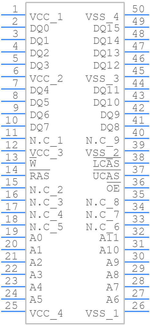 K4E641612C-TC60 - SAMSUNG - PCB symbol