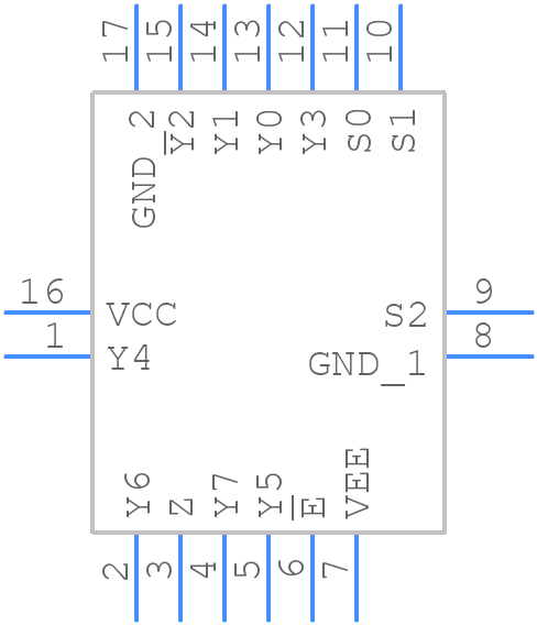 74HCT4051BQ/GX - Nexperia - PCB symbol