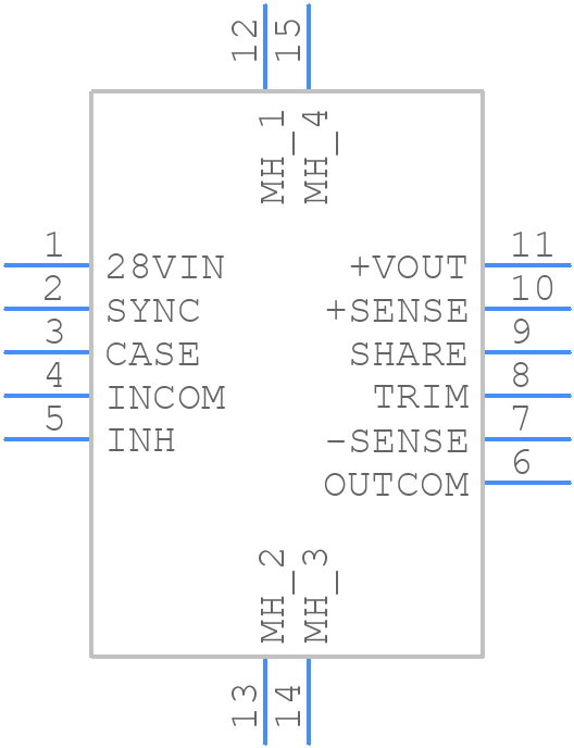VXR100-2812S - VPT Inc - PCB symbol