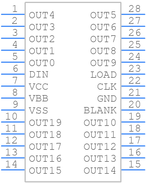 MAX6931AUI - Analog Devices - PCB symbol