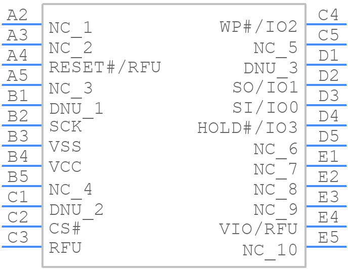 S25FL256SAGBAEA00 - Infineon - PCB symbol