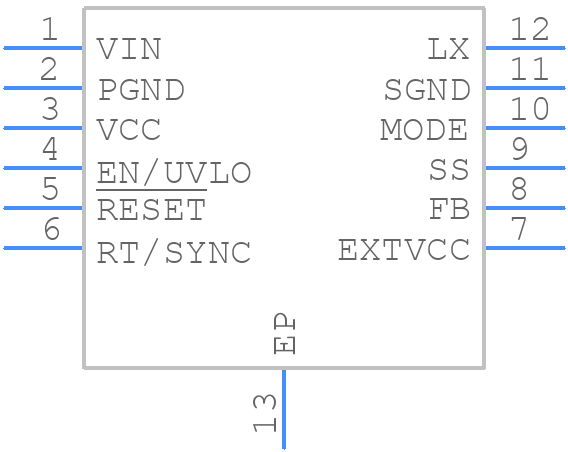 MAX17760AATC+ - Analog Devices - PCB symbol