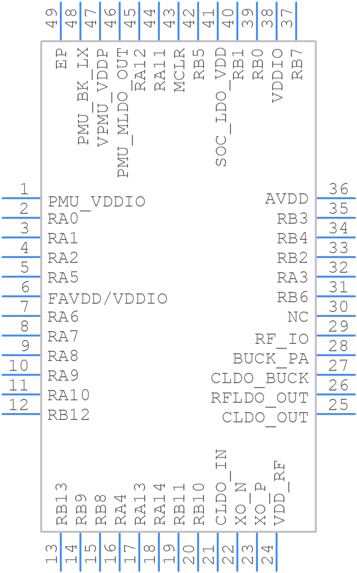 PIC32CX2051BZ66048T-V/Y9X - Microchip - PCB symbol