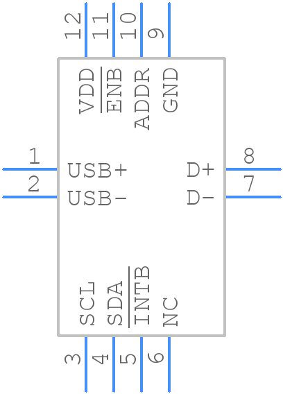 PI3USB9201ZTAEX - Diodes Incorporated - PCB symbol