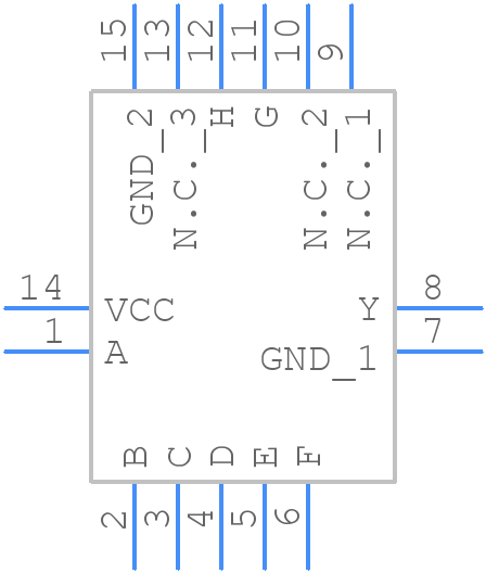 74AHC30BQ/GX - Nexperia - PCB symbol
