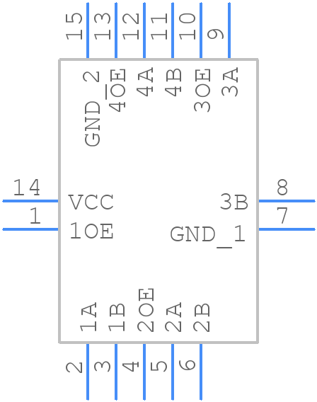 74CBTLV3126BQ/GX - Nexperia - PCB symbol