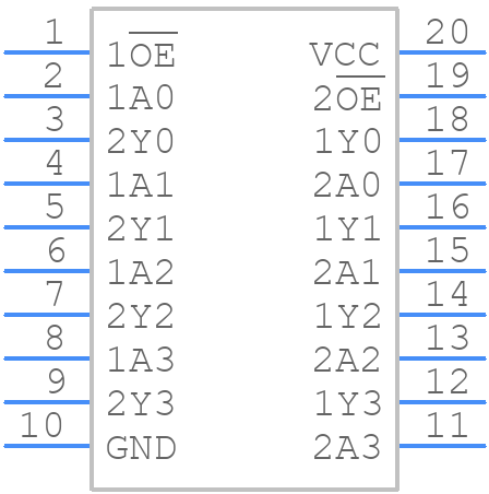74HC240PW/GJ - Nexperia - PCB symbol