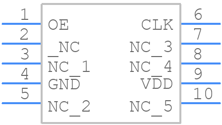 SIT5146A1CFK-33E0A10.000 - SiTime - PCB symbol