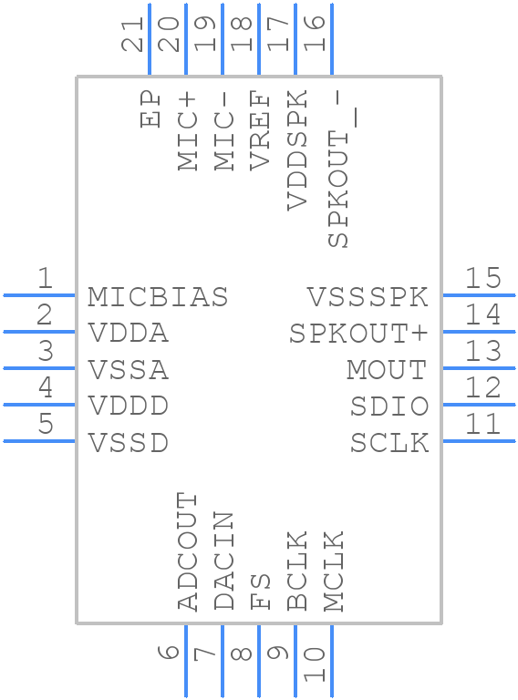 NAU88C10 - Nuvoton - PCB symbol