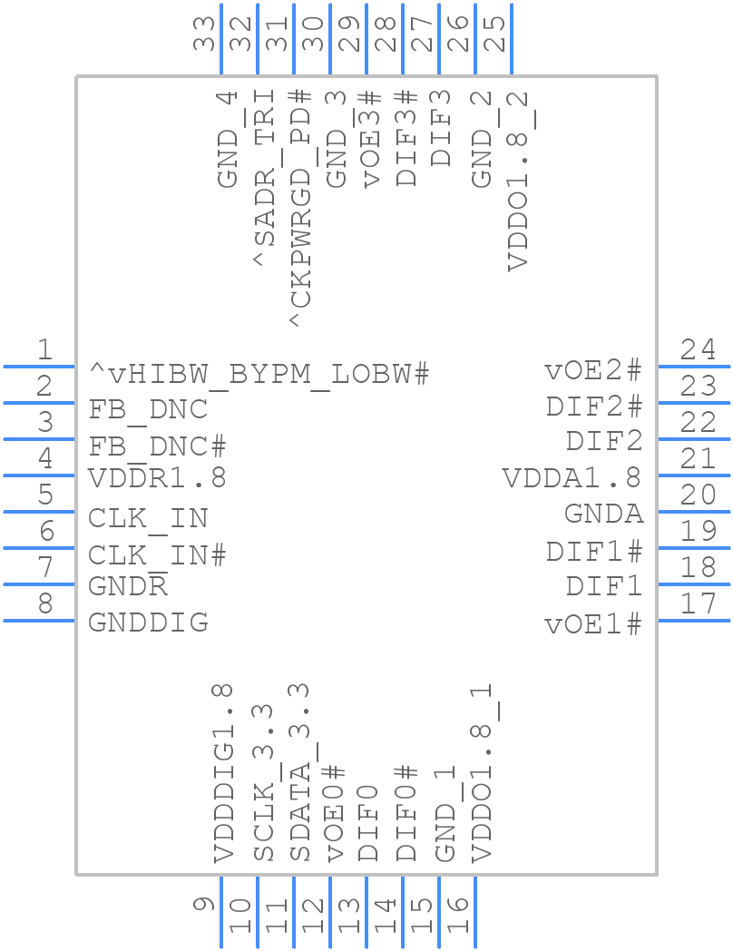 9DBV0431AKLF - Renesas Electronics - PCB symbol