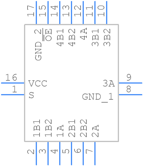 CBT3257ABQ/GX - Nexperia - PCB symbol