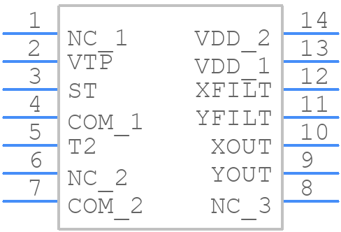 ADXL210JQC - Analog Devices - PCB symbol