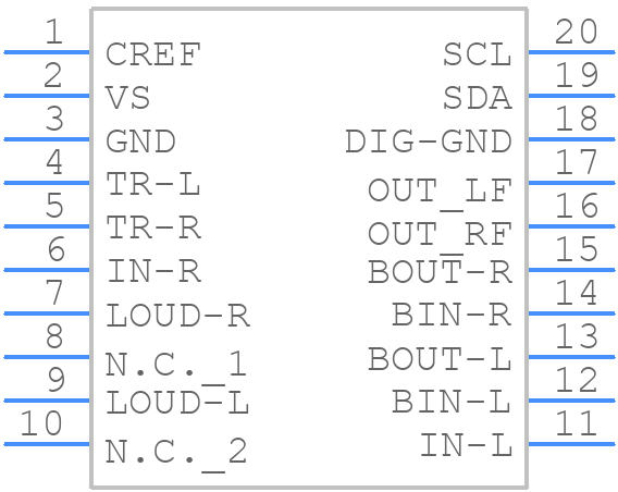 TDA7315 - STMicroelectronics - PCB symbol