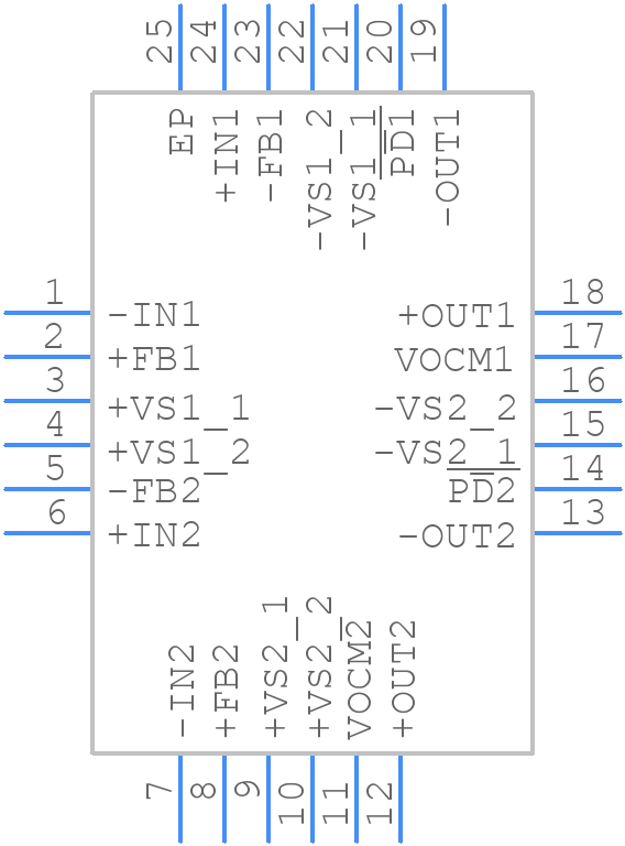 ADA4927-2YCPZ-R2 - Analog Devices - PCB symbol