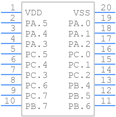 M0A23OC1ACU TR - Nuvoton - PCB symbol