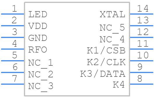 CMT2157B - Hope Microelectronics - PCB symbol