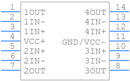 LMV824IDE4 - Texas Instruments - PCB symbol
