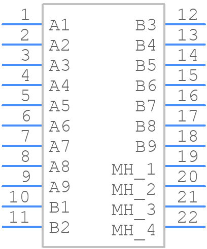 DPD-09-11-B3-HT - Adam Tech - PCB symbol