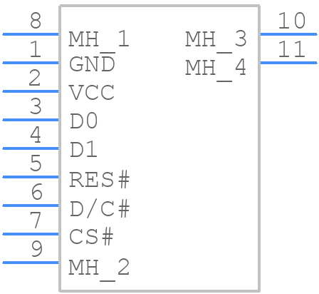 REA012832KWPP3N00000 - RAYSTAR - PCB symbol