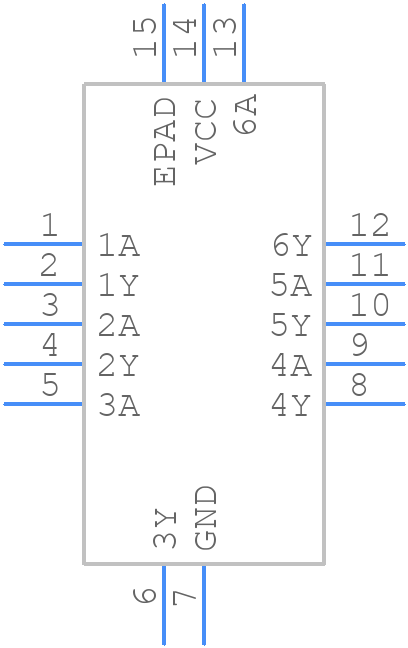 CD74AC05BQAR - Texas Instruments - PCB symbol