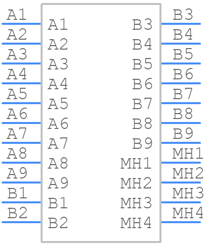 164A19799X - Amphenol - PCB symbol
