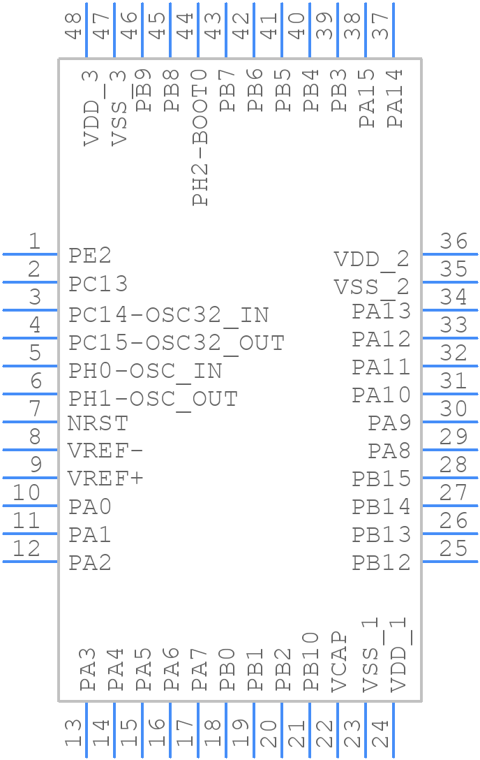 STM32C531CBT3 - STMicroelectronics - PCB symbol