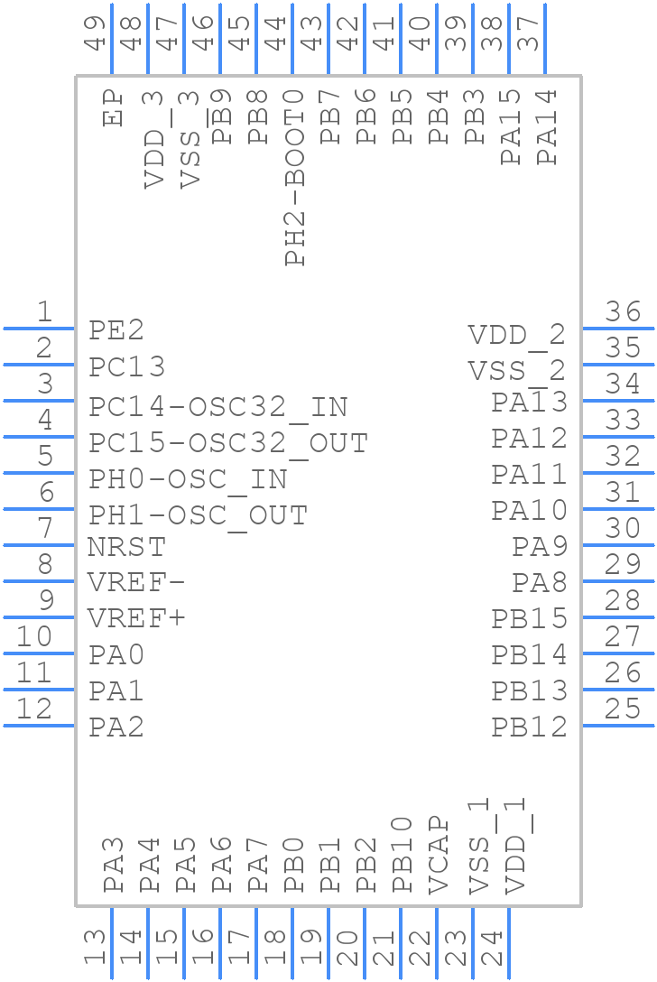 STM32C551CEU6TR - STMicroelectronics - PCB symbol