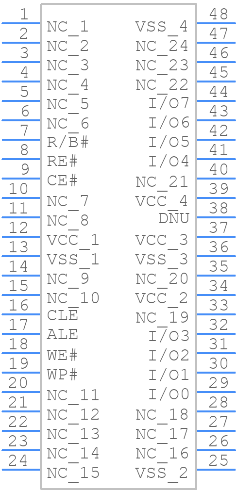 MX60LF8G28AD-TI-T - Macronix - PCB symbol