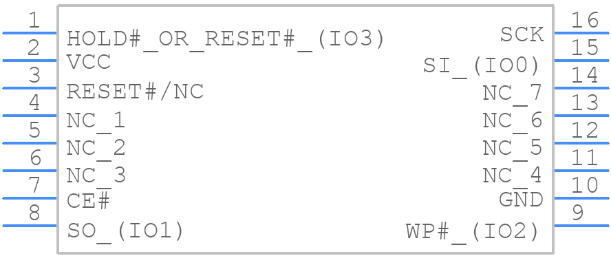 IS25LP512MJ-RMLE-TY - Integrated Silicon Solution Inc. - PCB symbol