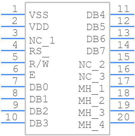 REC001602AYPP5N00100 - RAYSTAR - PCB symbol