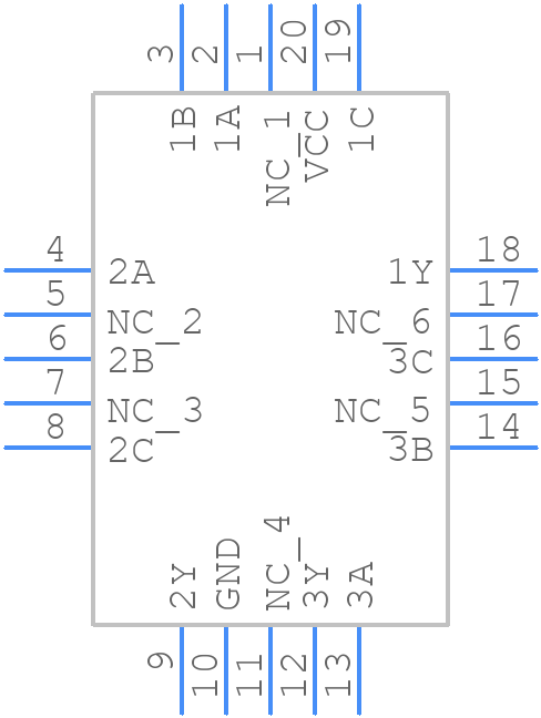 SNJ54HC11FKR - Texas Instruments - PCB symbol