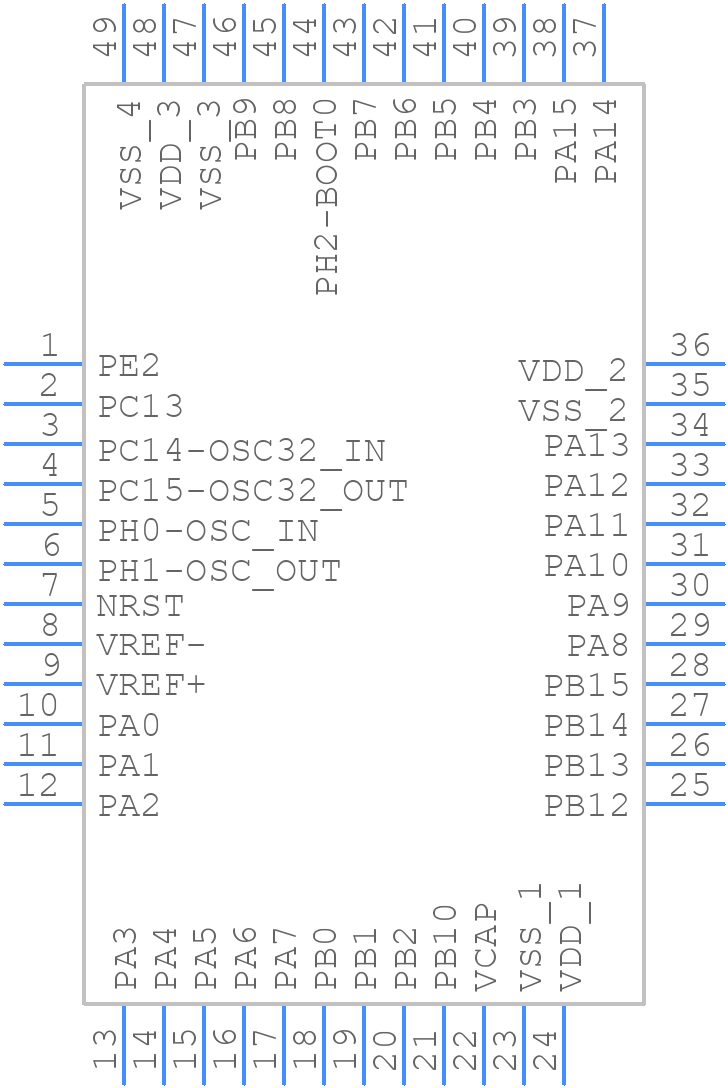STM32C532CBU3TR - STMicroelectronics - PCB symbol