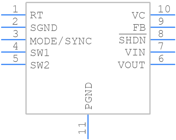 LTC3536IDD#PBF - Analog Devices - PCB symbol