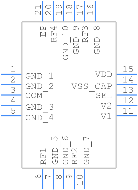 PE42448A-Z - Peregrine Semiconductor - PCB symbol