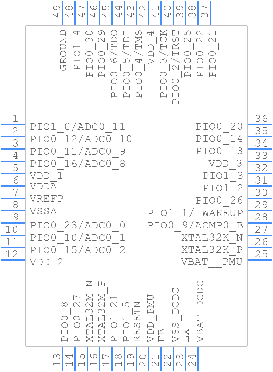 LPC55S06JHI48 - NXP - PCB symbol