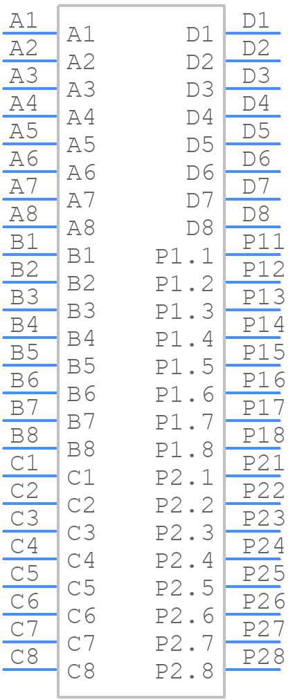 51700-10103201AA - Amphenol - PCB symbol