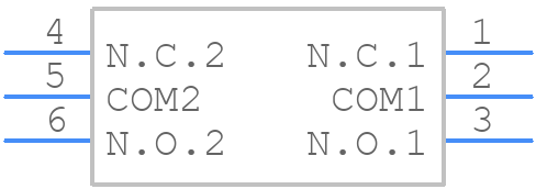100DP5T4B8M2QEH - E-Switch - PCB symbol