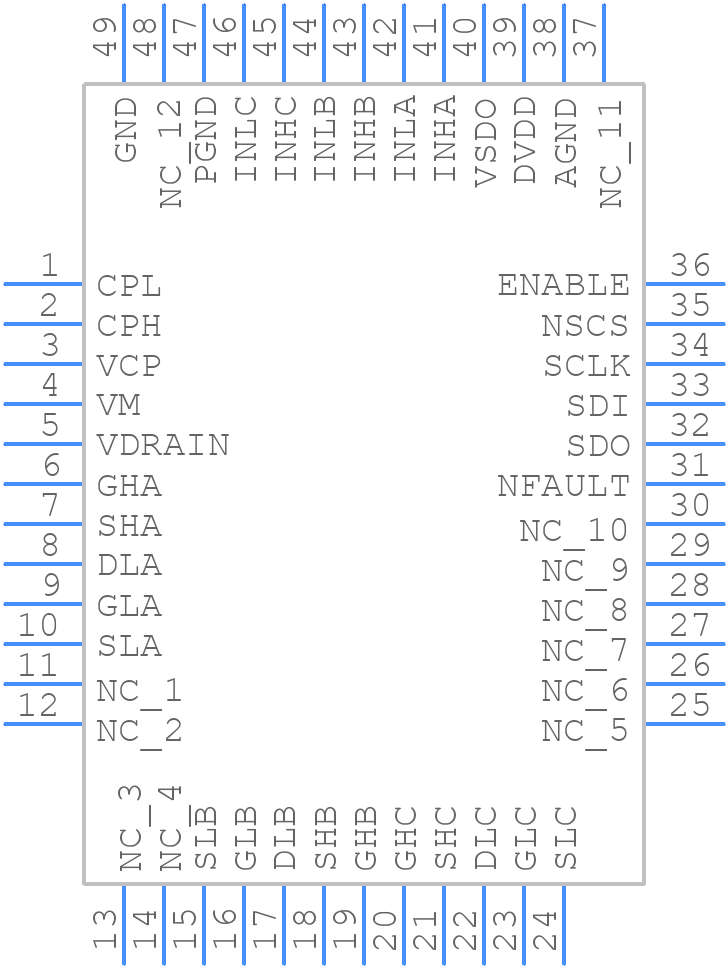 DRV8340SPHPRQ1 - Texas Instruments - PCB symbol