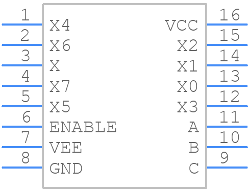 MC74HCT4051ADTR2G - onsemi - PCB symbol