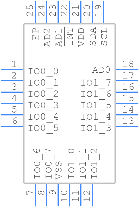NLA9555MTTXG - onsemi - PCB symbol