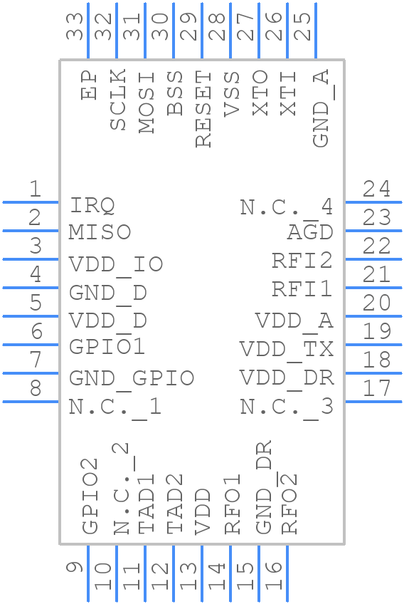 ST25R301-AQET - STMicroelectronics - PCB symbol