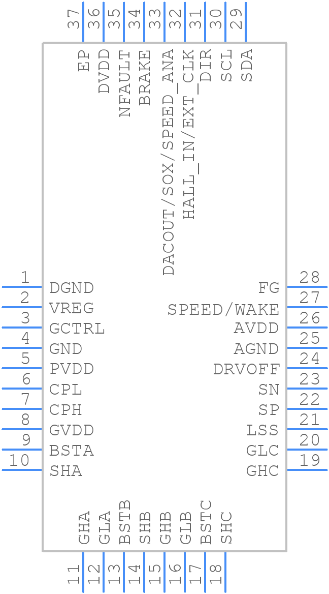 MCF8329HSIREER - Texas Instruments - PCB symbol