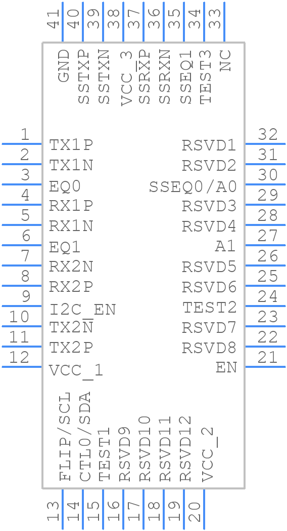 TUSB1021RGFTQ1 - Texas Instruments - PCB symbol