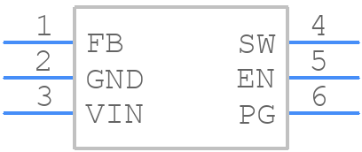 TPS62A0568PDRLR - Texas Instruments - PCB symbol
